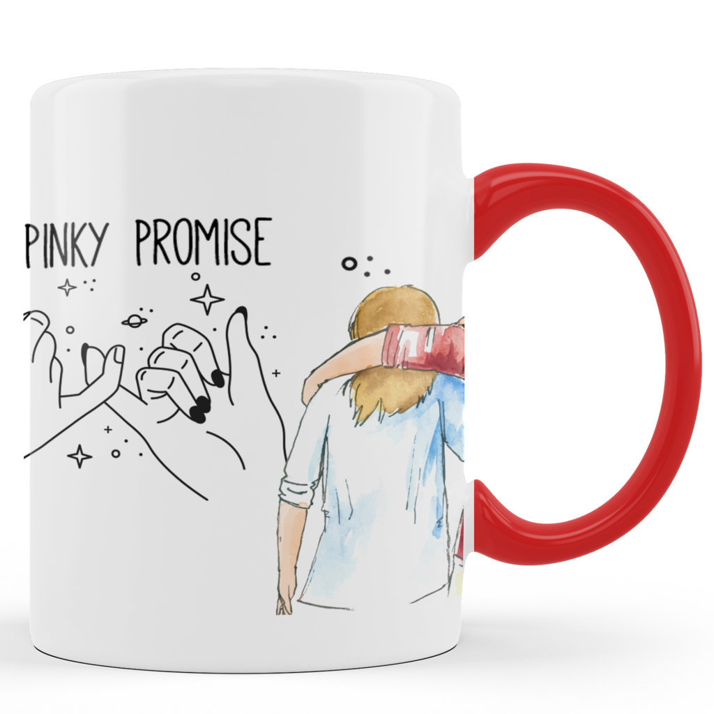 Printed Ceramic Coffee Mug | Friends | Pinky Promise With Friends | 325 Ml. 